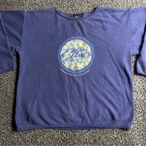 Vintage 90s Chic Authentic Blue Jeans Sweatshirt Size Medium/Large